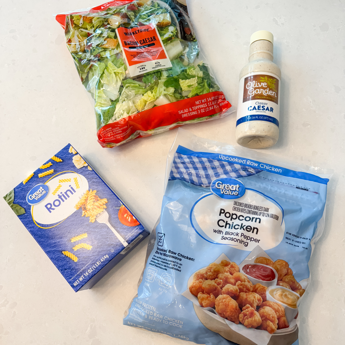 4 ingredients that go in the salad