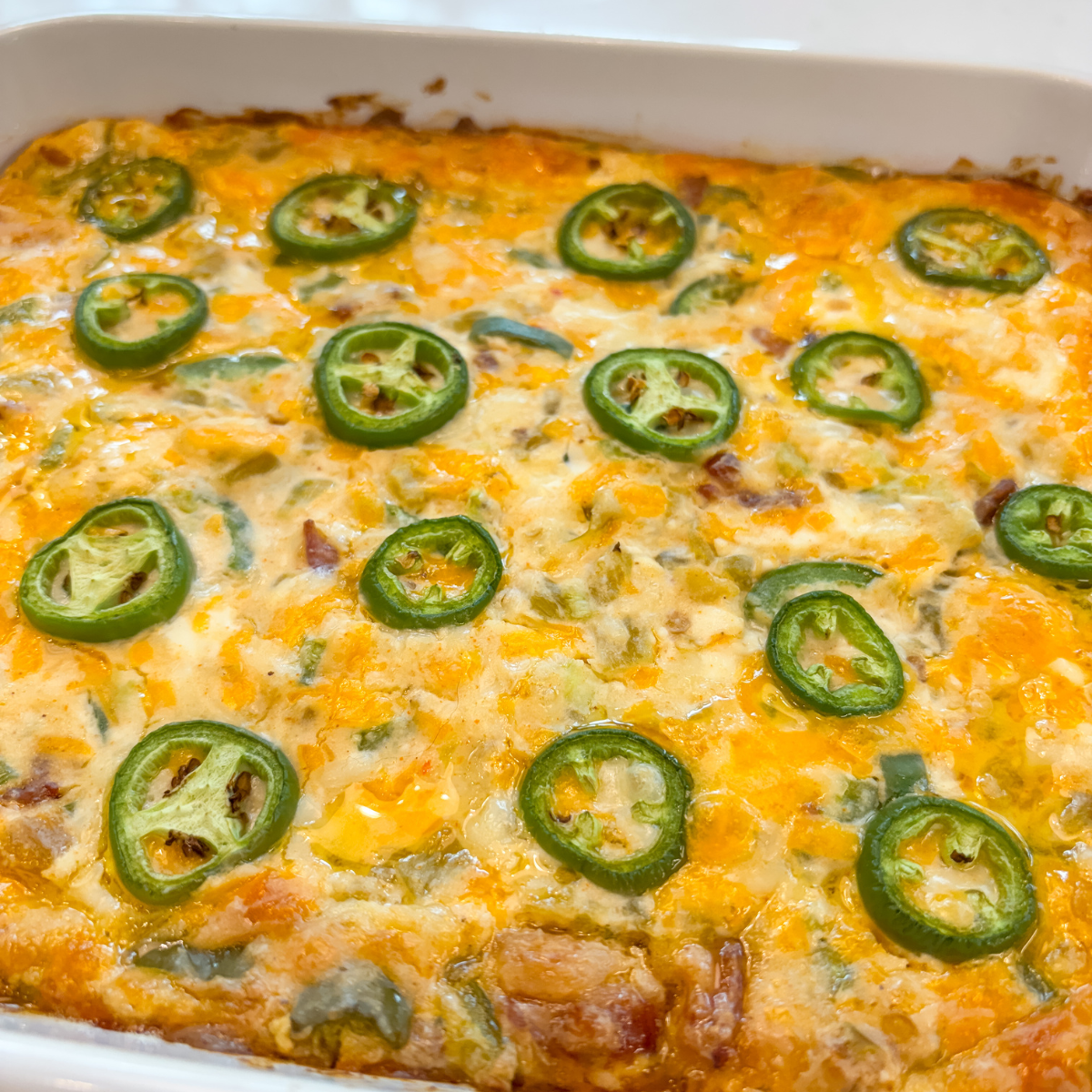 close up of jalapeno popper dip