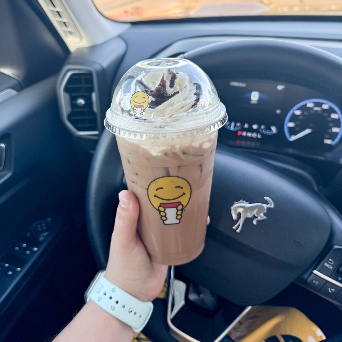 scooters iced turtle latte