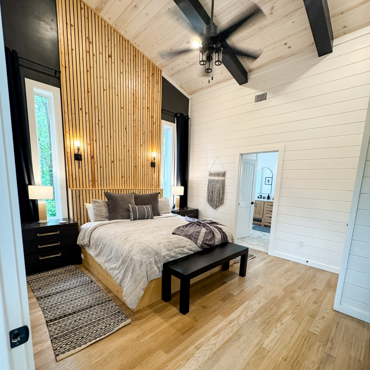 2nd king bedroom of the Rustic Haven cabin