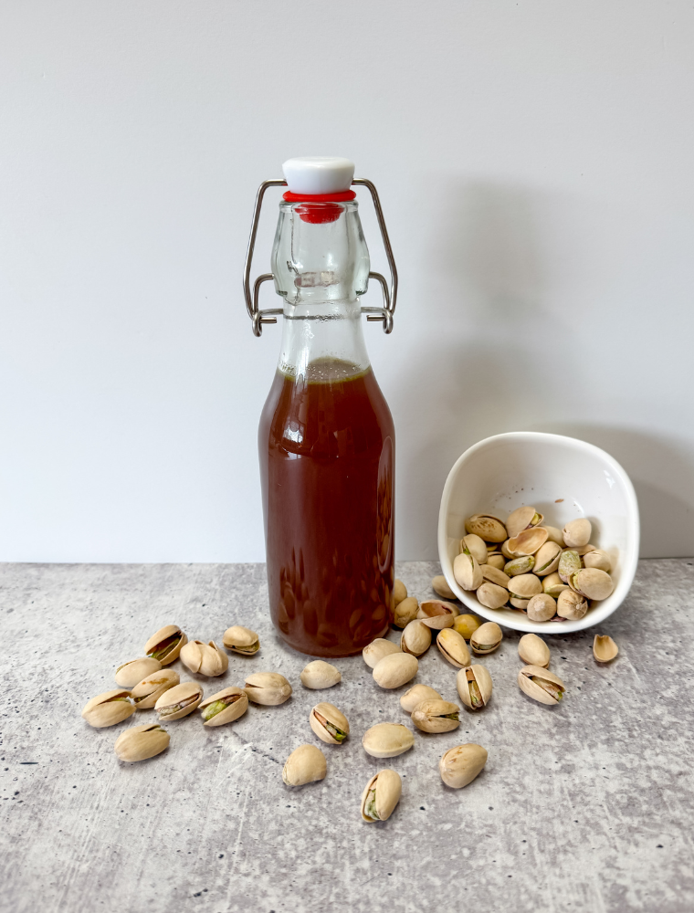 Homemade pistachio syrup cover photo