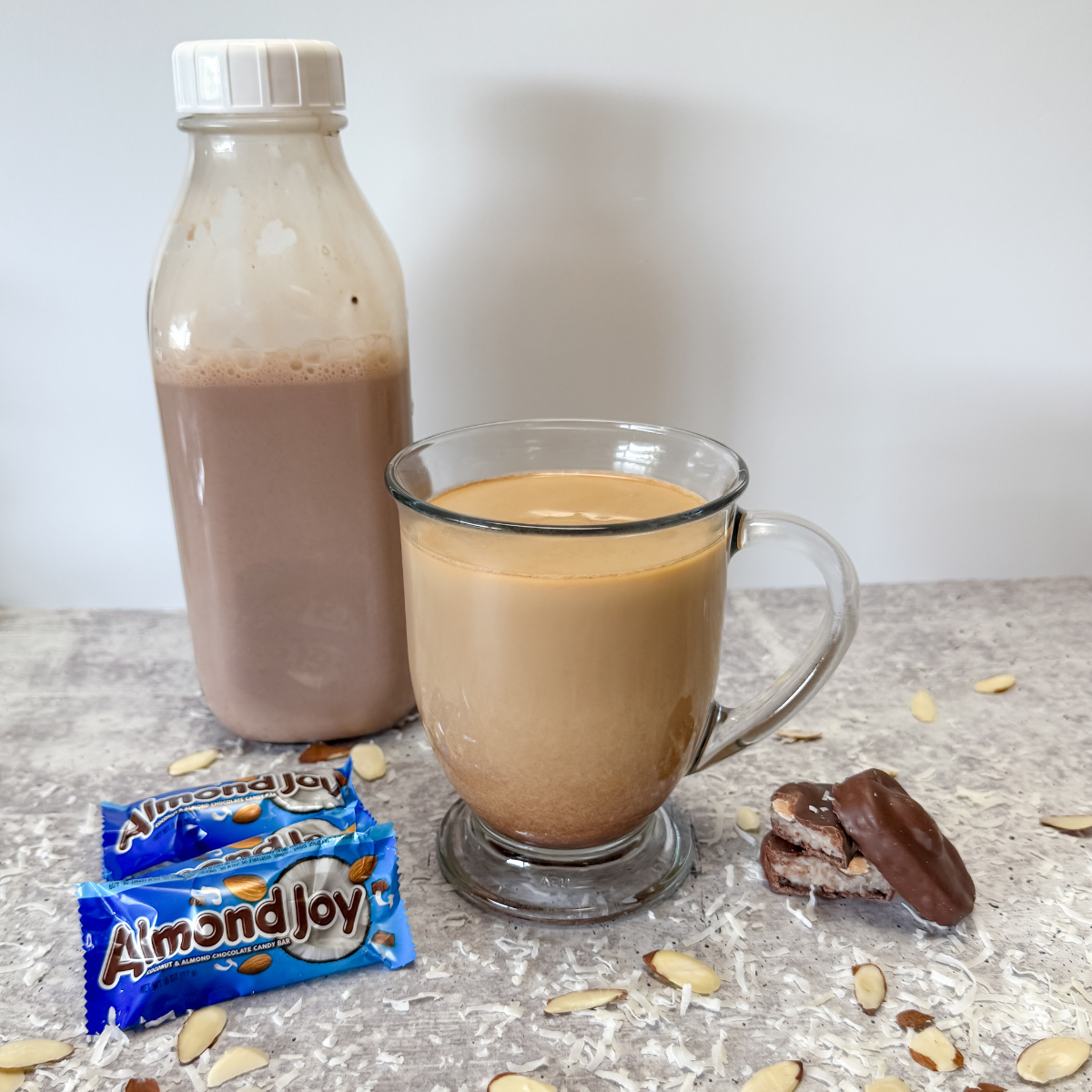 almond joy coffee creamer in coffee