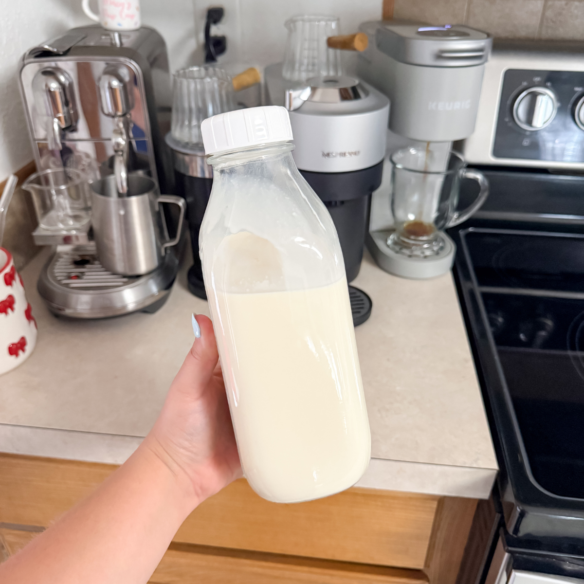 jar of sweet and creamy coffee creamer