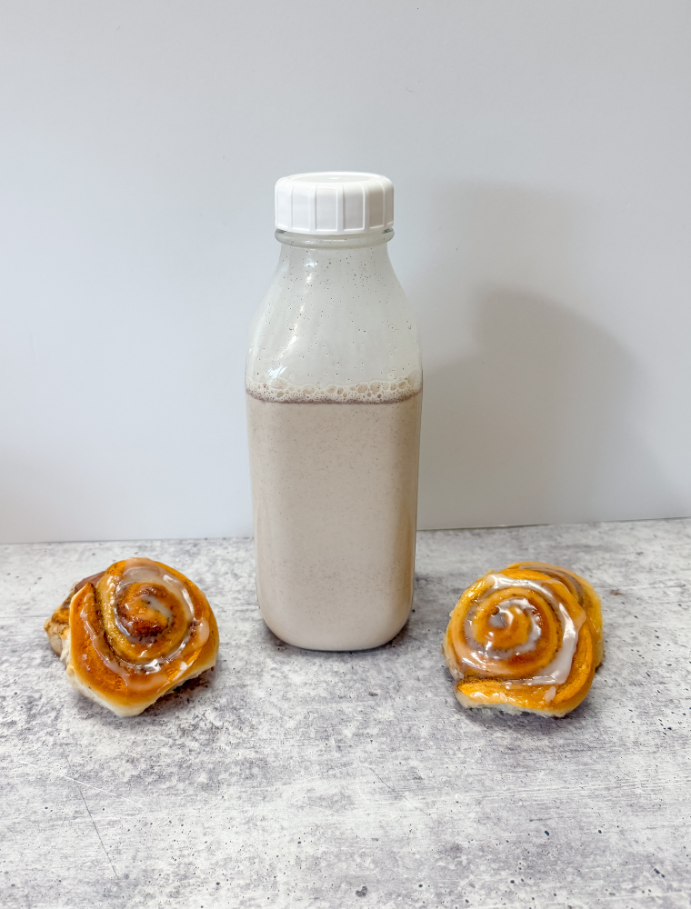 Homemade cinnamon roll coffee creamer cover photo