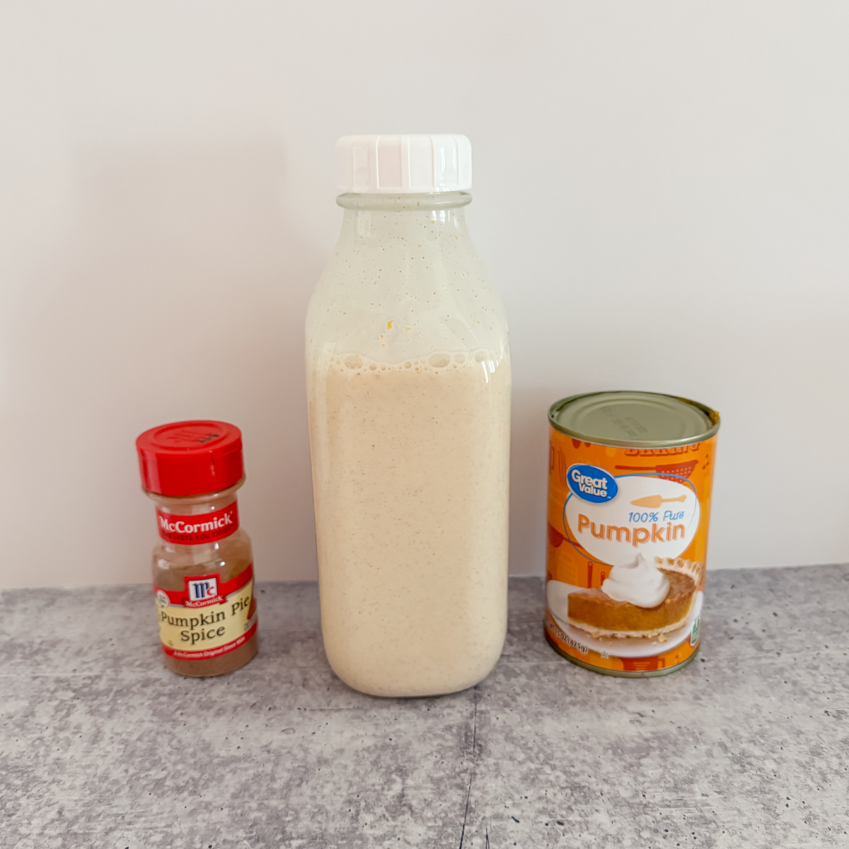 pumpkin coffee creamer in a bottle