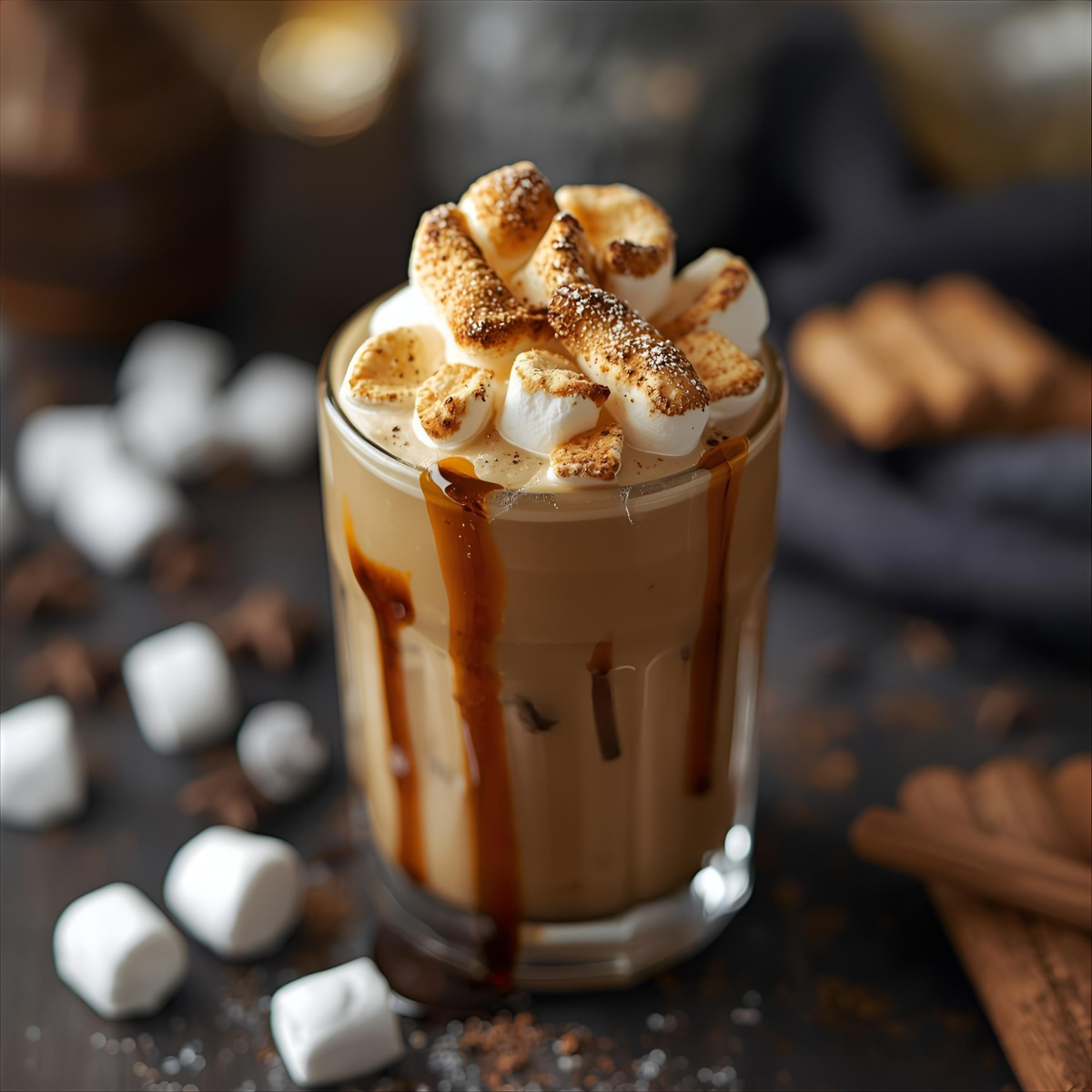 toasted marshmallow iced latte